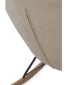 balancín tapizado beige patas metálicas y patín en madera de haya