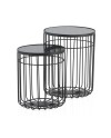 Ensemble de 2 tables d’appoint en métal