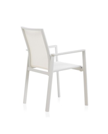 fauteuil en aluminium blanc textiline blanc