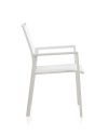 fauteuil en aluminium blanc textiline blanc