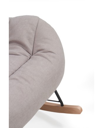 Fauteuil à bascule tapissé