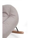 Fauteuil à bascule tapissé