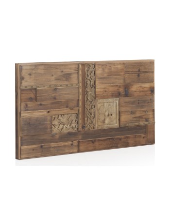 tête de lit en bois de récuperation naturel 110 x60