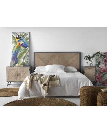 tête de lit bicolore 145x120