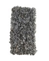 alfombra algodón y poliéster gris 60x120 cm