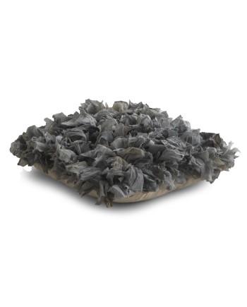 coussin coton et polyester gris 45x45 cm