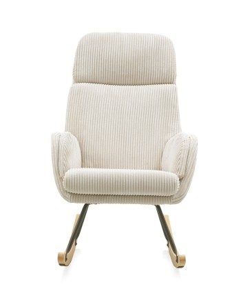 Fauteuil à bascule tapissé