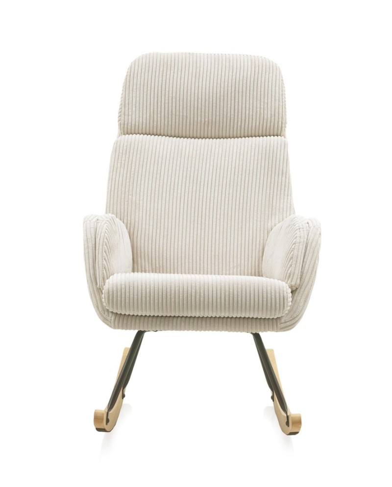 Fauteuil à bascule tapissé