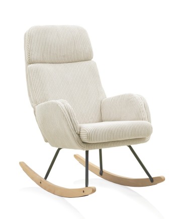 Fauteuil à bascule tapissé