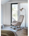Fauteuil à bascule tapissé