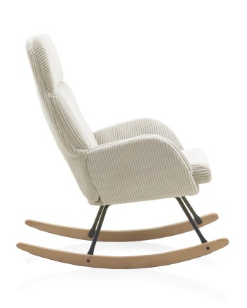 Fauteuil à bascule tapissé