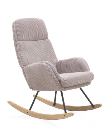 Fauteuil à bascule tapissé