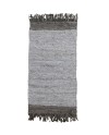 tapis coton et cuir 60x120 cm