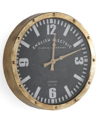 reloj de pared metálico