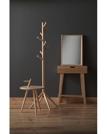 mesa auxiliar madera natural