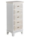 camiseiro 5 gavetas madeira branco frente creme