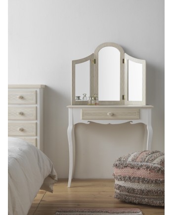 sinfonier 5 cajones madera blanco frontis crema