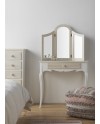 console madeira branca 1 gaveta frente creme