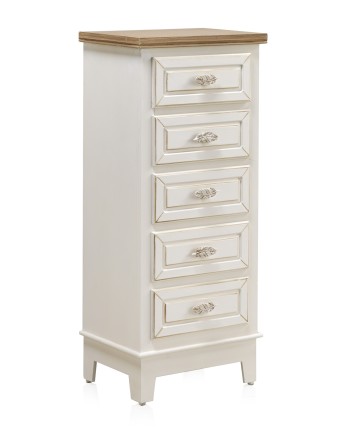 sinfonier 5 cajones madera blanco