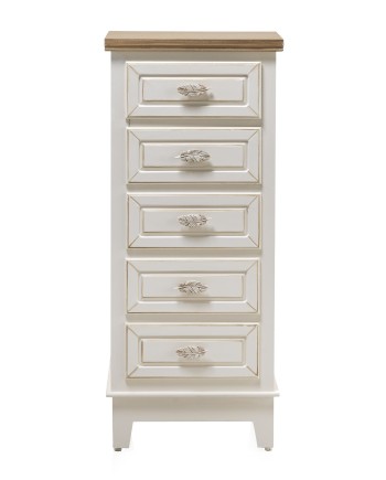 sinfonier 5 cajones madera blanco