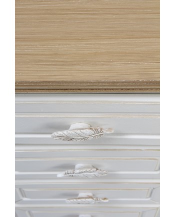 camiseiro 5 gavetas madeira branco