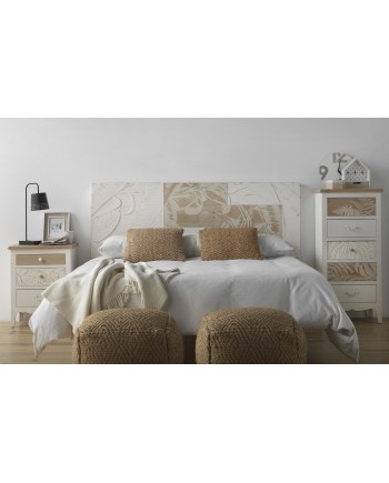 tete de lit à fixer au mur en bois decoré 110x60
