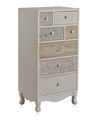 sinfonier madera blanca 7 cajones