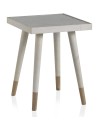 table d'apoint en bois decores plateau verre
