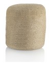 pouf bicolore en jute naturel, coco et coton diamètre 40
