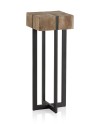 pedestal madera y patas metal