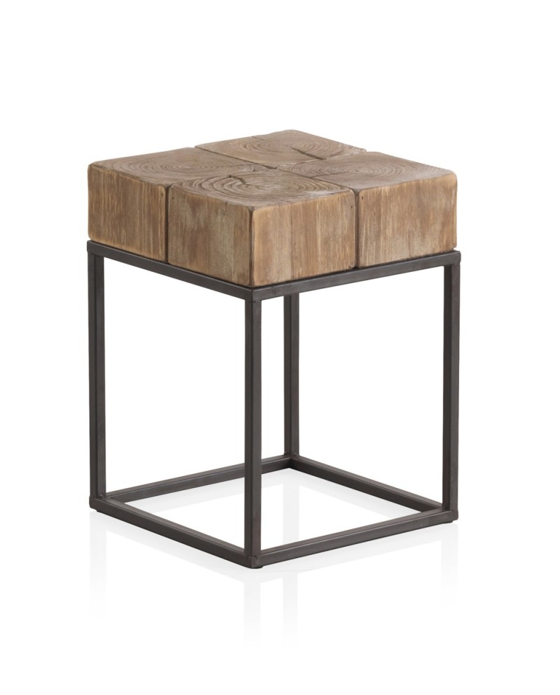 tabouret bois pieds metal