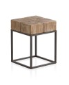 taburete madera y patas metal