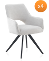 Lot de 4 fauteuils, Korba