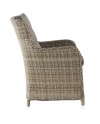 fauteuil en fibre synthétique avec coussin unicolore