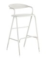 taburete estructura de metal en blanco