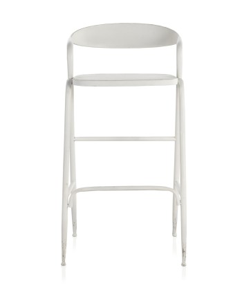 taburete estructura de metal en blanco