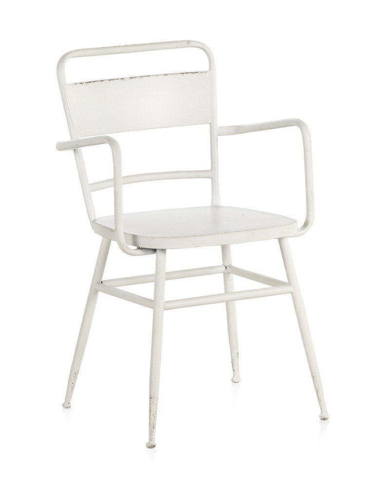 poltrona estrutura de metal em branco