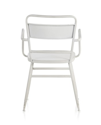 fauteuil structure metal blanc