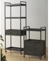 estante 2 gavetas estrutura metal com rodas