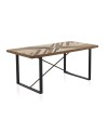 mesa madeira e pés metal 180x90