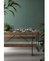 mesa madera y patas metal 200x90