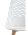 set 4 sillas pp blanco con patas metálicas