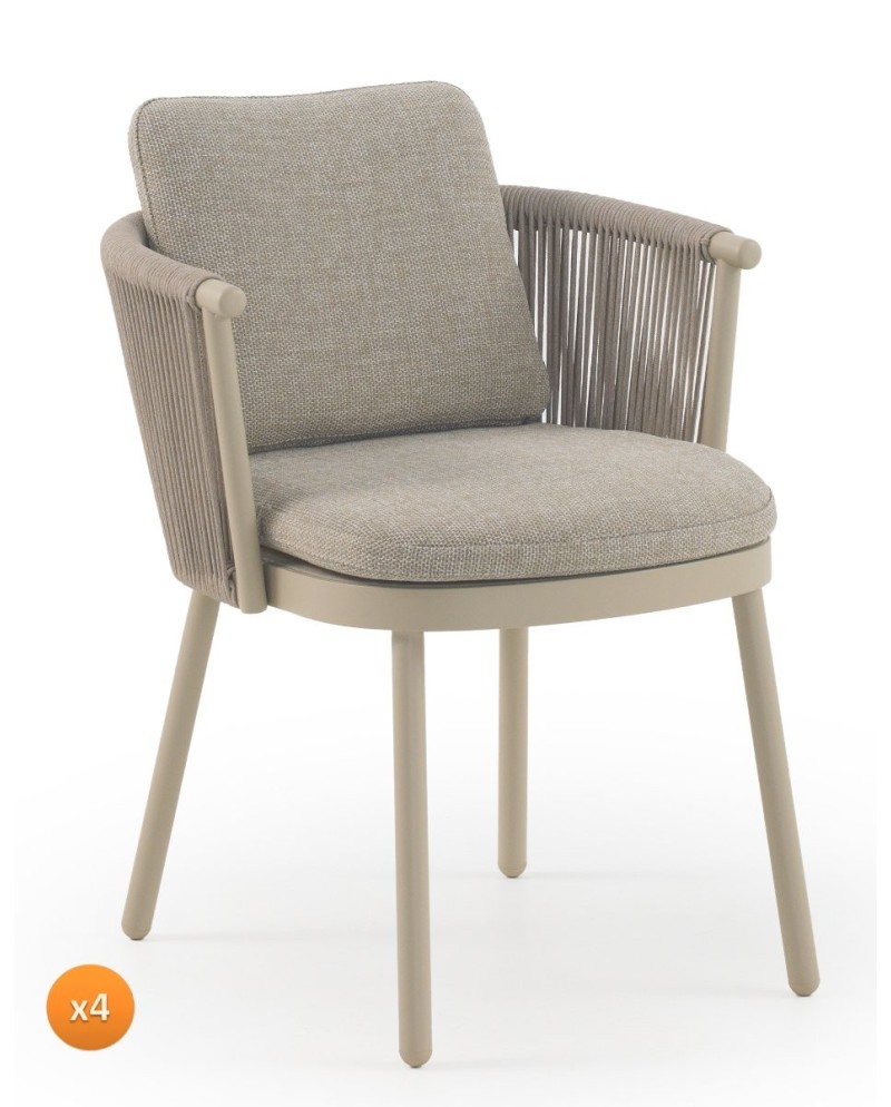 Lot de 4 fauteuils, Sabbia1