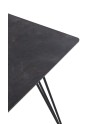 table à manger en mélaminé effet rouille pieds métal 160x90 cm