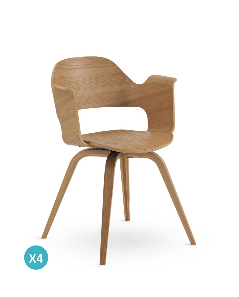 Lot de 4 fauteuils, Poila
