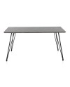 mesa melamina efecto cemento con patas metal 160x90x75