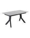 table extensible en céramique blanche avec pieds en métal 160/210x90 cm