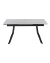 table extensible en céramique blanche avec pieds en métal 160/210x90 cm
