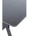 mesa extensível cerâmica cinza com pés metal 160210x90