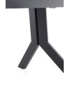 table extensible en céramique noir avec pieds en métal 160/210x90 cm